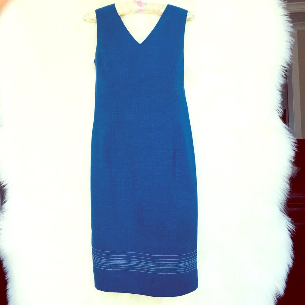 Chic Blue Sheath Dress